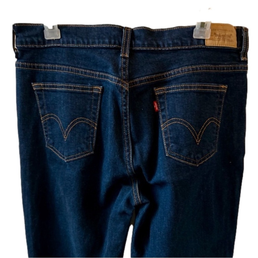 Levi’s 515 Women’s Jeans Dark Wash Size 12 Long Bootcut Five Pocket Denim EUC - Picture 5 of 7